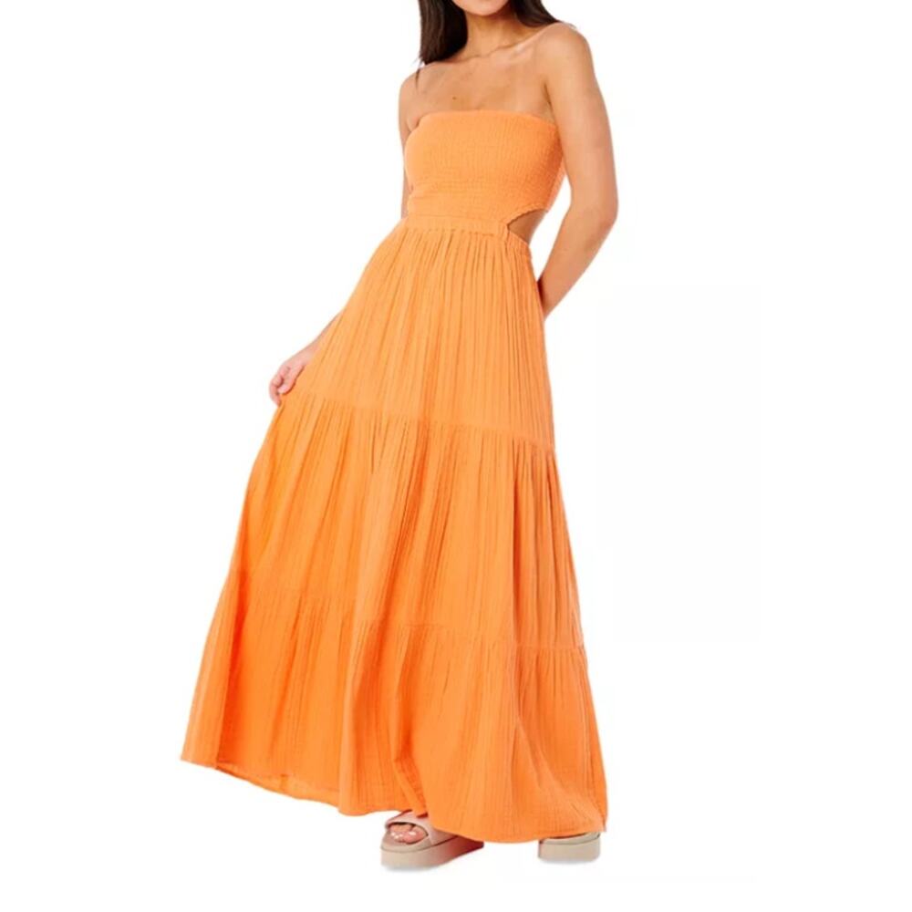 Rip Curl Women Premium Surf Maxi Dress Sleeveless Orange L